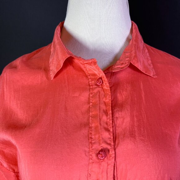 Forte Forte Shirt Size 1 (S) Pink Semi-sheer Long Sleeve Shirt Button-Up - Picture 11 of 13